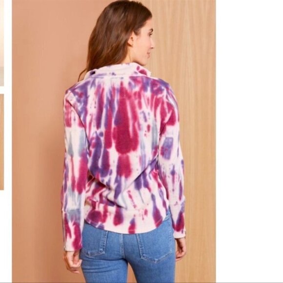 NWT Chaser Tie Dye Vintage Thermal Sweatshirt XS - Picture 2 of 8